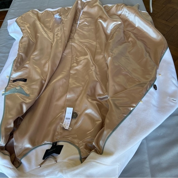 J.Crew Double-Breasted Topcoat in Italian Wool-Cashmere in Ivory Size 12 - Picture 7 of 13